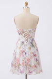 Robe de fin d’année en Corset de fin d’année en brotelles, ivoire fleuri en chiffon froncé