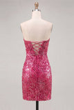 Robe de rentrée à la maison avec paillettes bodycon Cutheart Cutsia Cutsia Sparkly avec dentelle dans le dos