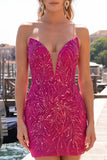 Robe de rentrée à la maison avec paillettes bodycon Cutheart Cutsia Cutsia Sparkly avec dentelle dans le dos