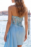 Robe de balaison à la maison Sweetheart Red Bodycon Corset transparent avec sequins froncés et ceinture