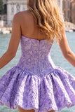 Robe de rentrée à la maison A-Line Jacquard Blu Corset Floral