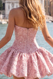 Robe de rentrée à la maison A-Line Jacquard Blu Corset Floral
