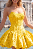 Robe de rentrée à la maison A-Line Jacquard Blu Corset Floral