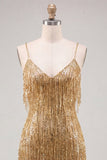 Robe de bal de rentrée à la maison bodycon Bodycon bretelles fines, sequins