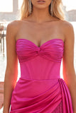 Corset Bordeaux moulant Sweetheart Froigné Dentelle à franges Back Homecoming Robe
