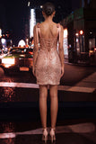 Corset transparent scintillant, sequins bodycon, lacets dans le dos, bretelles à ruban, robe de rentrée à la maison avec fente