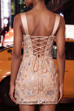 Corset bodycon blush à col nu et lacet relevé dans le dos, robe de bal froncée avec ceinture