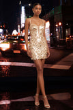 Corset bodycon vert menthe scintillant, corset en dentelle dans le dos, sequins, robe courte de rentrée
