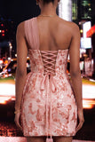 Corset bodycon vert, une épaule lacée remontée dans le dos, paillettes Robe de rentrée avec ceinture