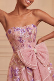 Robe de bal de la rentrée à la maison verte sauge brodée en A-line en dentelle perlée dans le dos avec un nœud