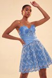 Robe de rentrée A-Line Corset vert Sweetheart Corset Sequins avec dentelle dans le dos