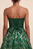 Robe de fin de bal bleu A-Line Sweetheart Shorts Back Back Homecoming avec ceinture