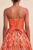 Robe de fin de bal bleu A-Line Sweetheart Shorts Back Back Homecoming avec ceinture