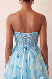 Robe de bal à la maison Blush Sweetheart Lightheart A-Line transparente Corset Papillon avec dentelle dans le dos