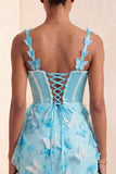 Robe de rentrée à la maison avec ceinture corset Bodycon Blush Corset Papillon Perle Crochet