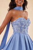 Robe de rentrée à la maison en perles à perles Olive A-line Sweetheart avec dentelle dans le dos