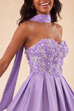 Robe de rentrée à la maison en perles à perles Olive A-line Sweetheart avec dentelle dans le dos