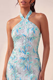 Robe de bal de retour à la maison Bodycon, Short Violet Léger, Sequins à dos lacé
