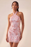 Robe de bal de retour à la maison Bodycon, Short Violet Léger, Sequins à dos lacé
