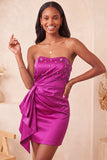 Robe de balaison bleu royal bleu bretelle en satin avec dentelle à perles et froncés à la maison avec une ceinture