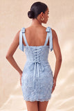 Corset bodycon Sage poussiéreux Sage Pantalons à bretelles florales à nœuds Robe de la rentrée à la maison avec lacet dans le dos