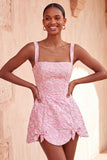 Robe de rentrée à la maison avec un nœud de rentrée carrée sauge poussiéreuse à col carré jacquard en dentelle florale dans le dos