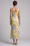 Robe de la mère de la mariée à col carré à col carré perlé en perles de sirène