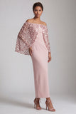 Robe midi de la mère de la mariée sirène bordeaux dénudé