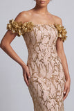Robe midi de la mère de la mariée avec des paillettes rose dénudée