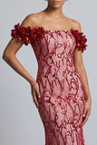 Robe midi de la mère de la mariée avec des paillettes rose dénudée