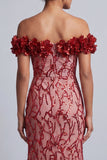 Robe midi de la mère de la mariée avec des paillettes rose dénudée