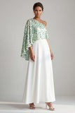 Robe midi midi Champagne à une épaule avec paillettes