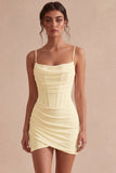 Bodycon Corset Spaghetti Short Little White Short Short