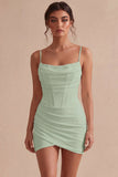 Bodycon Corset Spaghetti Short Little White Short Short