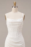 Bodycon Corset Spaghetti Short Little White Short Short