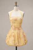 Robe de fin d’année à la maison brodée à fleurs brodée en ligne A