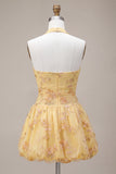 Robe de fin d’année à la maison brodée à fleurs brodée en ligne A