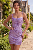Robe de rentrée à la maison avec bretelles fines Plum Bodycon Bodycon, Corset, sequins, robe de rentrée avec nœud