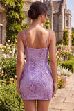 Robe de rentrée à la maison avec bretelles fines Plum Bodycon Bodycon, Corset, sequins, robe de rentrée avec nœud