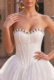 Corset En dentelle Sweetheart Ligne Blanche Courte de rentrée à la maison avec volants