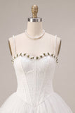 Corset En dentelle Sweetheart Ligne Blanche Courte de rentrée à la maison avec volants