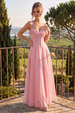 Robe Maxi dos sans dos à longues bretelles en chiffon bleu en mousseline A-Line avec volants