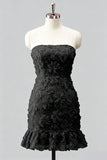 Robe de bal de la rentrée, bleu clair, bodycon, bustière, à volants, perlées à fleurs, avec lacet dans le dos