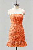 Robe de bal de la rentrée, bleu clair, bodycon, bustière, à volants, perlées à fleurs, avec lacet dans le dos