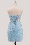 Robe de rentrée bodycon, corset fleuri transparent sans bretelles, paillettes à la maison avec dentelle dans le dos