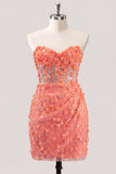Robe de rentrée bodycon, corset fleuri transparent sans bretelles, paillettes à la maison avec dentelle dans le dos