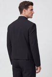 Costumes noirs 2 pièces un bouton pour hommes de bal