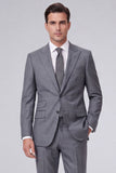 Costumes de bal pour hommes en bleu marine foncé 2 pièces à revers point, un bouton,