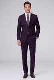 Costumes de bal pour hommes en bleu marine foncé 2 pièces à revers point, un bouton,