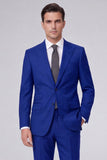 Costumes de bal pour hommes en bleu marine foncé 2 pièces à revers point, un bouton,
